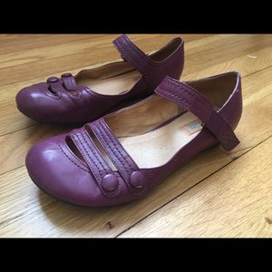 Purple Mary Jane style shoes